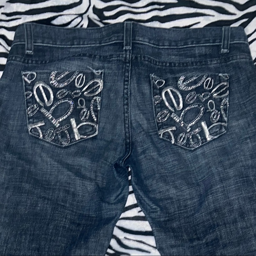 BEBE Jeans With rhinestones